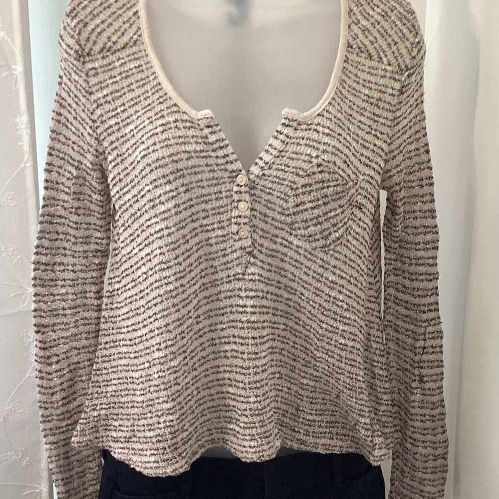 Windsor Lightweight Textured Knit Top – XS